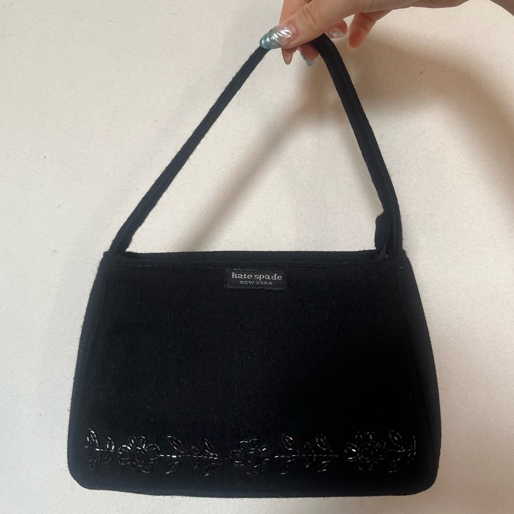 Kate Spade Black Wool Handbag
